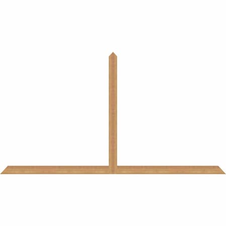 Ekena Millwork Portland Timber Gable Bracket, Western Red Cedar, 96"W x 52"H x 1 1/2"D x 3 1/2"F, 13/12 Pitch GBW096X52X0204POR00SWR